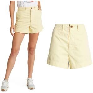 RE/DONE Yellow Buttercream 90s Trouser Shorts Women's 28